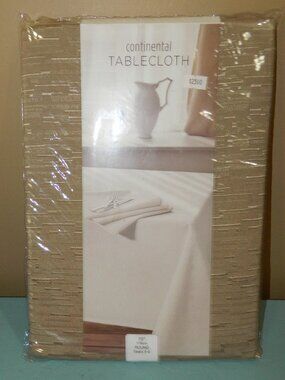 Continental Taupe 70" Round Tablecloth NEW
